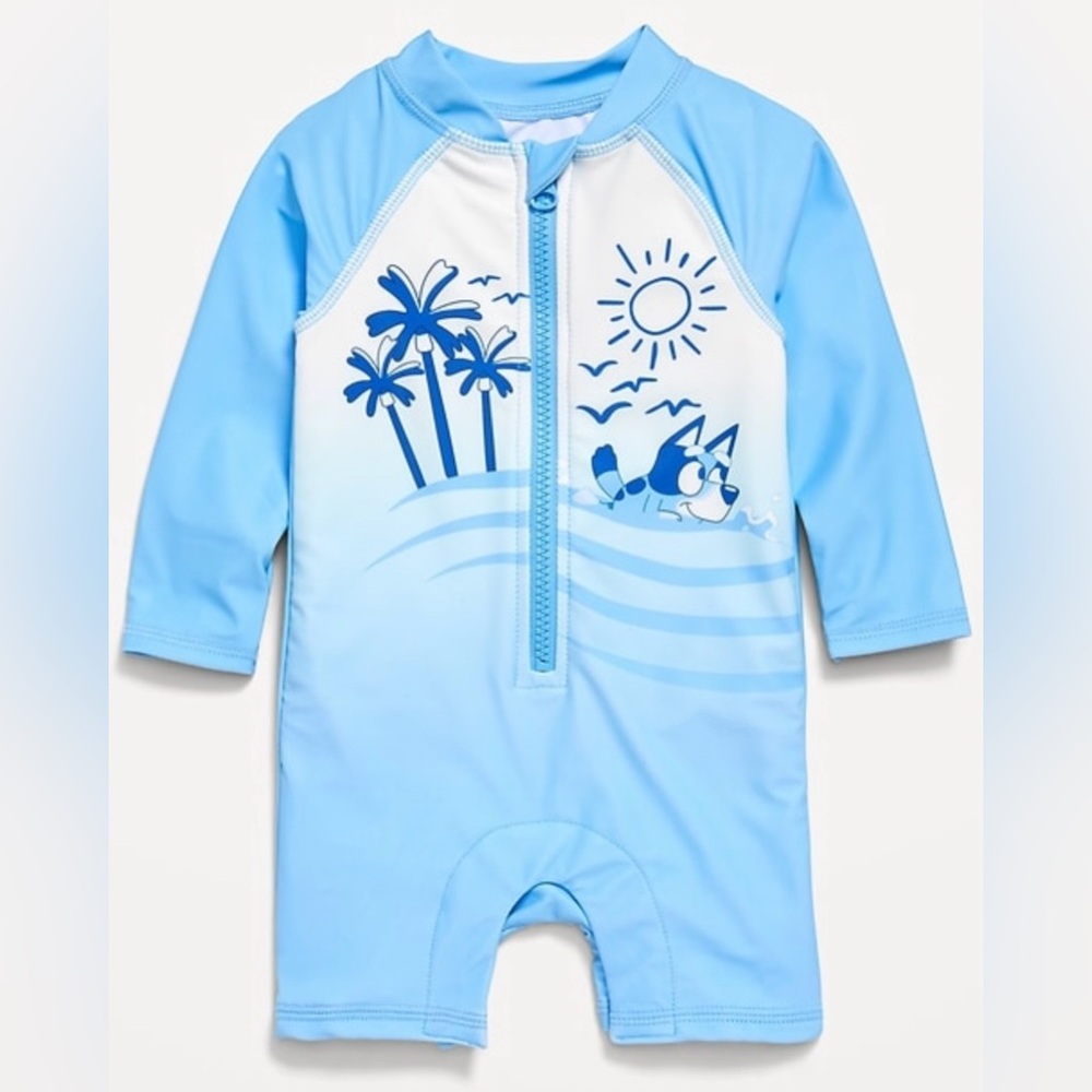 Blue Palm Tree Kids Rashguard